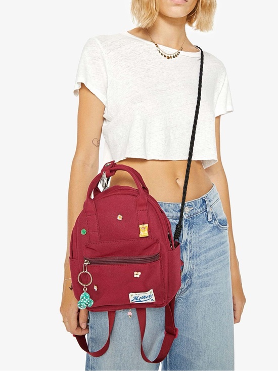 MOTHER Handbags - MOTHER Lucky Charms Mini Backpack in Maroon